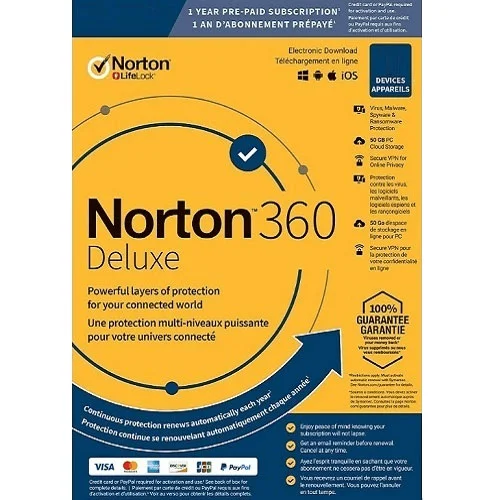 Norton 360 Deluxe – 1-Year / 3-Device – Global